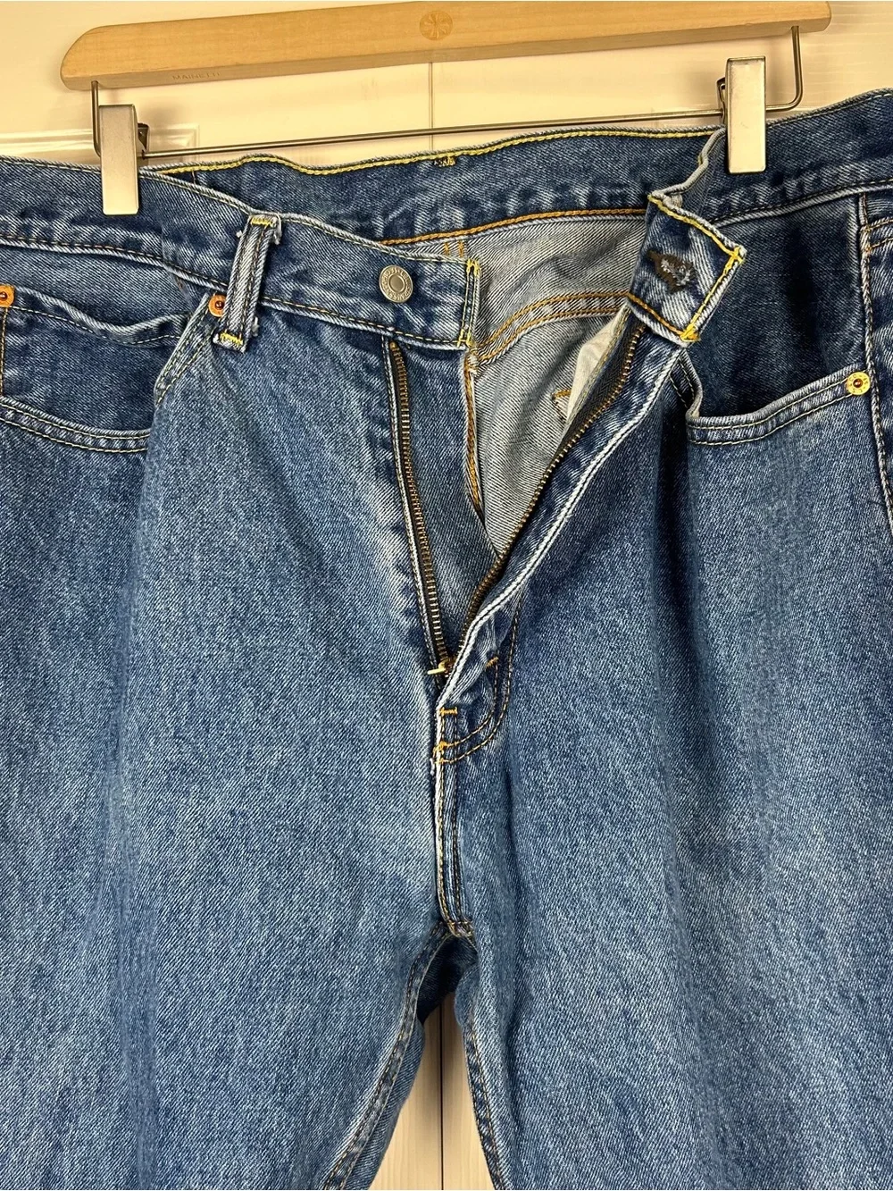 Levi’s 505 Blue Denim Straight Jeans 36x34
